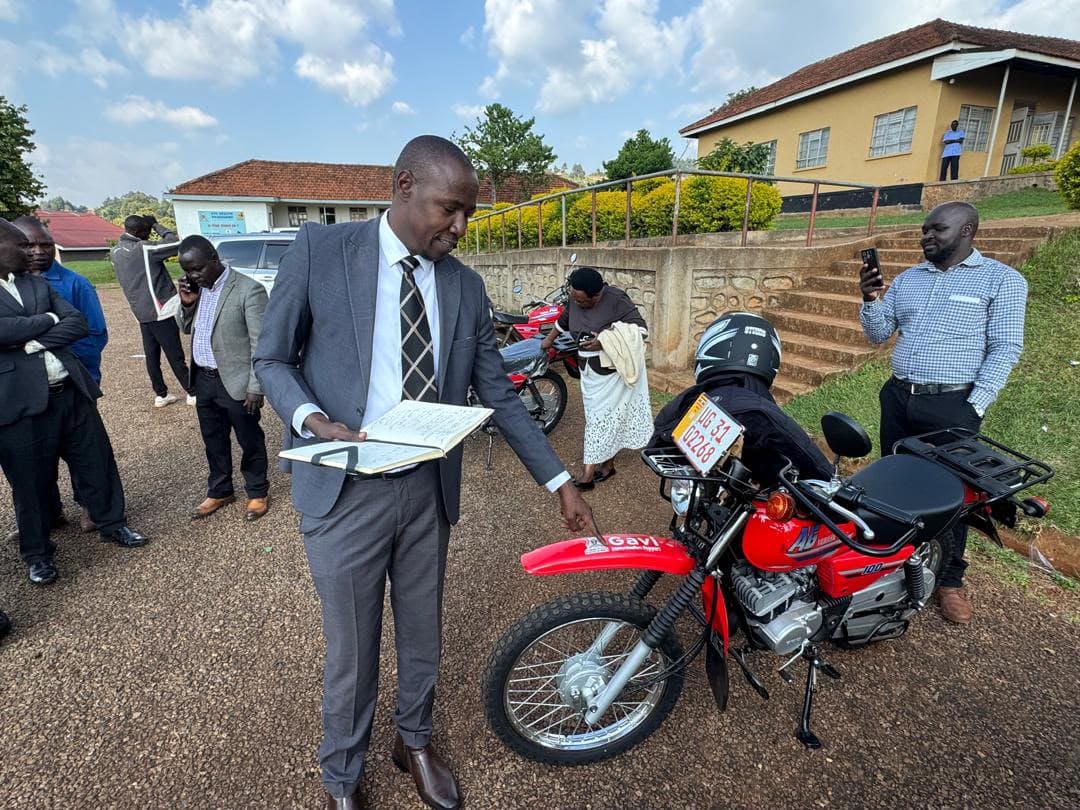 RDC Kapchorwa district Warns health workers during the handing over of motorcycles