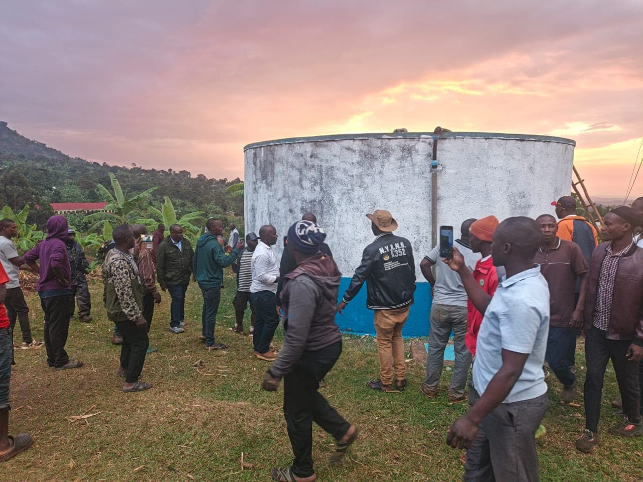 Hon. Balaam and Hon. Nameere Inspect Gravity Water Project in Mbale District